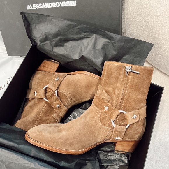Alessandro Vasini Other - Alessandro Vasini, Texas Harness, Tabacco Suede size 40